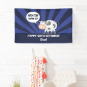 Banderoles Sainte vache Vous avez 60 ans Drôle Mignonne Joyeu (En situation)