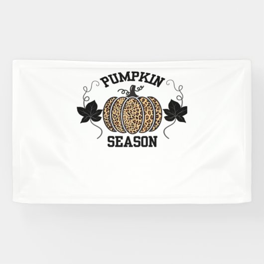 Banderoles Saison citrouille Cheetah Imprimer Citrouille Auto (Horizontal)