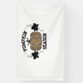 Banderoles Saison citrouille Cheetah Imprimer Citrouille Auto (Vertical)