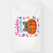 Banderoles Saison citrouille Leopard Bow Design - mignon auto (Vertical)
