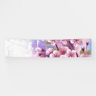 Banderoles Sakura rose sur la peinture Arrière - plan