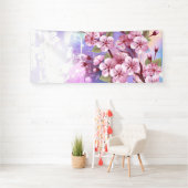 Banderoles Sakura rose sur la peinture Arrière - plan (Insitu)