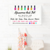 Banderoles Salon d'art polonais sur mesure de Rainbow Nail (En situation)