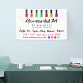 Banderoles Salon d'art polonais sur mesure de Rainbow Nail (Salon professionnel)