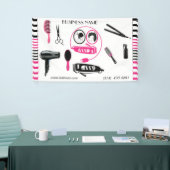 Banderoles salon de beauté coupe de cheveux ciseaux coiffeur (Salon professionnel)