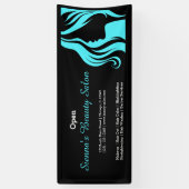 Banderoles Salon de beauté (turquoise) (Vertical)