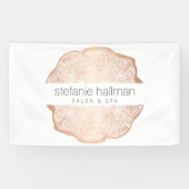 Banderoles Salon de Belle Bio Rose Gold Tree Rings (Horizontal)