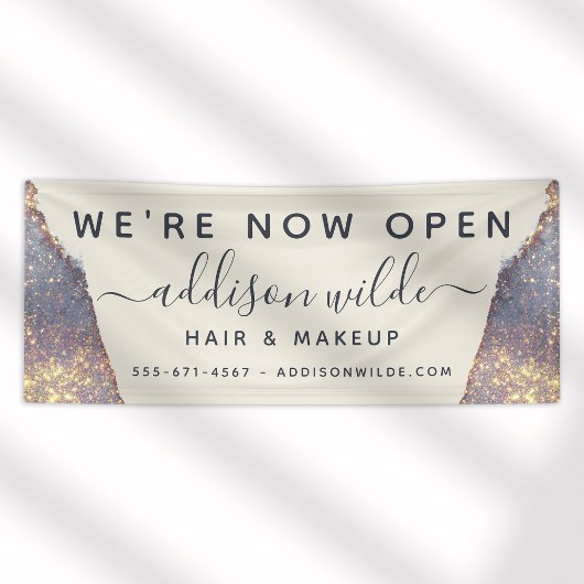 Banderoles Salon de Parties scintillant Iridescente Purple Go