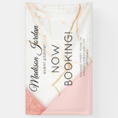 Banderoles Salon moderne en marbre rose or Commerce (Vertical)