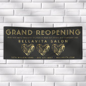 Banderoles Salon Noir Et Or