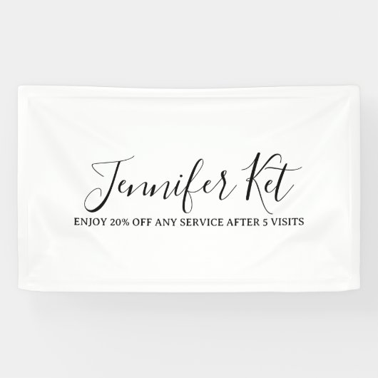 Banderoles Salon spa business discount offer website visits a (Horizontal)