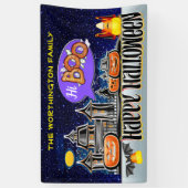 Banderoles Salut Boo ! Joyeux Halloween ! (Vertical)