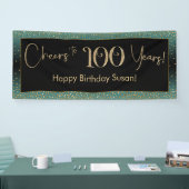 Banderoles Salutations à 100 Anniversaire Lumière Turquoise O (Salon professionnel)