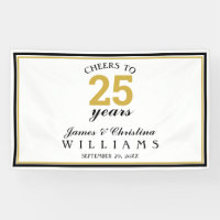 Salutations à 25 ans Mariage Anniversaire Or