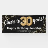 Banderoles Salutations à 30 ans Anniversaire (Horizontal)