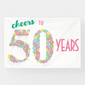 Banderoles Salutations à 50 Ans 50ème Anniversaire (Horizontal)