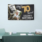 Banderoles Salutations à 70 ans Gold Balloon 2 photo Annivers (Salon professionnel)