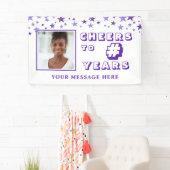 Banderoles Salutations à # Années Anniversaire Photo violet (En situation)