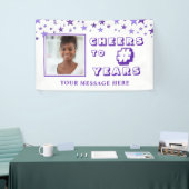 Banderoles Salutations à # Années Anniversaire Photo violet (Salon professionnel)