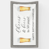 Banderoles Salutations et bières 50e anniversaire (Vertical)