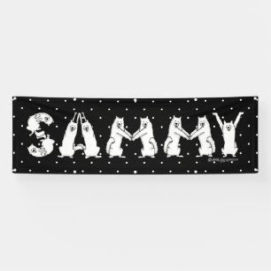 Banderoles Sammy épelée en lettres Samoyed