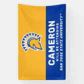 Banderoles San Jose State | Un diplômé sera présent (Verticale)