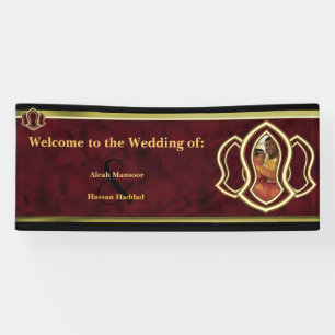 Banderoles Sandale du prophète - monogramme rouge de marbre