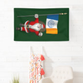 Banderoles Santa Claus Avec Drapeau De New York (En situation)