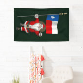Banderoles Santa Claus Avec Drapeau Du Texas (En situation)
