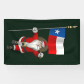 Banderoles Santa Claus Avec Drapeau Du Texas (Horizontal)