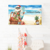 Banderoles Santa Claus for Christmas in July at beach  (En situation)