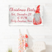 Banderoles Santa Claus Gnome sur terrain neigeux  (En situation)