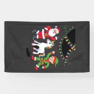Banderoles Santa Elfe Licorne Dabbing Noël Enfants Garçons Ho