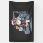Banderoles Santa Truck Rigging Funny Truck Driver Christmas   (Vertical)