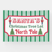 Banderoles Santa's Retro Christmas Tree Lot Sign Banner (Horizontal)
