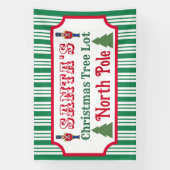 Banderoles Santa's Retro Christmas Tree Lot Sign Banner (Verticale)