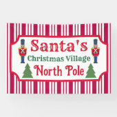 Banderoles Santa's Retro Christmas Village Sign Banner (Horizontal)