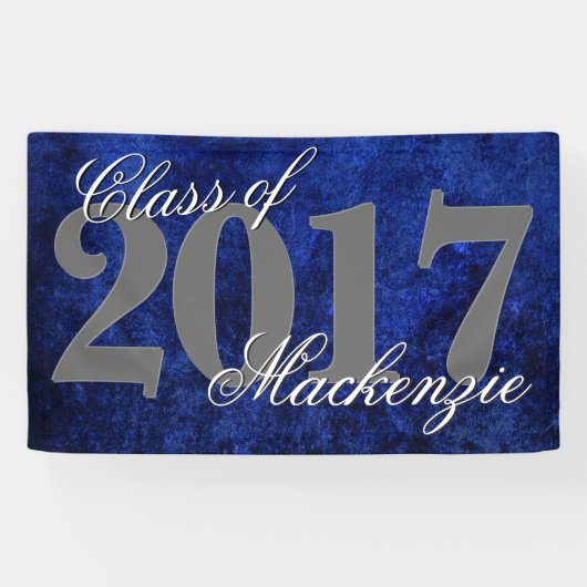 Banderoles Sapphire Grad | Blue Royal Cobalt Azure Année (Horizontal)