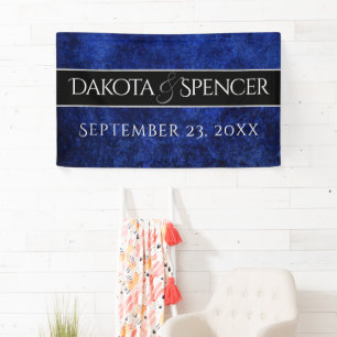 Banderoles Sapphire Mariage Royal Cobalt Blue Party Moderne