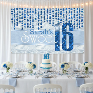 Banderoles Satin Jewel Sweet Sixteen Bleu ID260