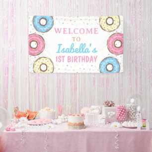 Banderoles Saupoudrer de beignets doux Accueil d'anniversaire