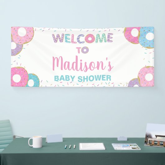 Banderoles Saupoudrer le Baby shower d'anniversaire Contexte (Salon professionnel)
