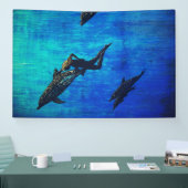 Banderoles Sauver les dauphins (Salon professionnel)