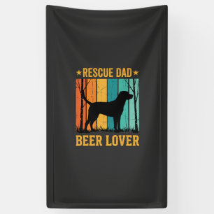 Banderoles Sauver Papa Amateur de Bière Chien Vintage