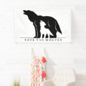 Banderoles Sauvez les loups (En situation)