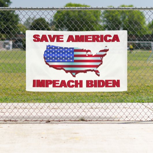 Banderoles Save America Impeach Biden (En situation)