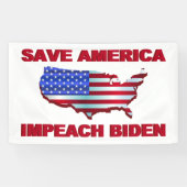 Banderoles Save America Impeach Biden (Horizontal)