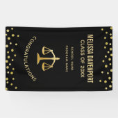 Banderoles Scales d'or du droit de la justice Thème Diplôme (Horizontal)