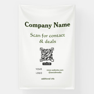 Banderoles scanner le QR pour le nom de l'entreprise du site