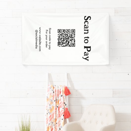 Banderoles Scanner pour payer la commande Code QR Ajouter un (En situation)